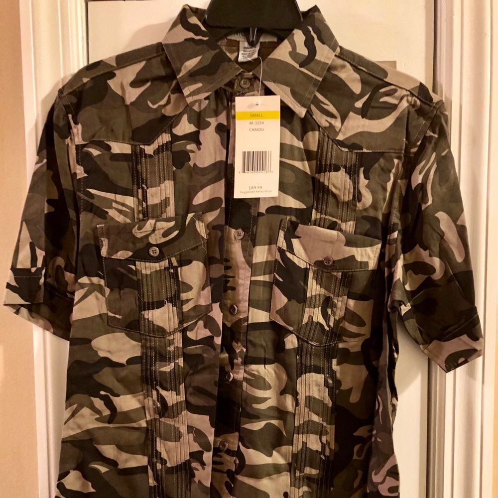 Short Sleeve Camo Sport Shirt
